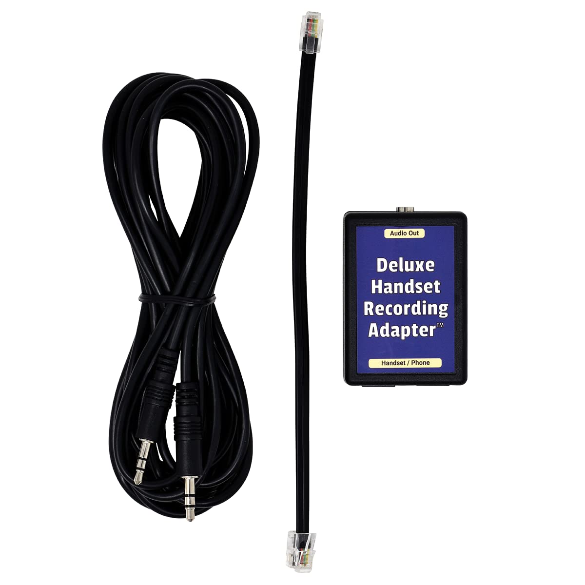 Deluxe Handset Recording Adapter | Record Telephone Calls | Phone Conversation Recorder